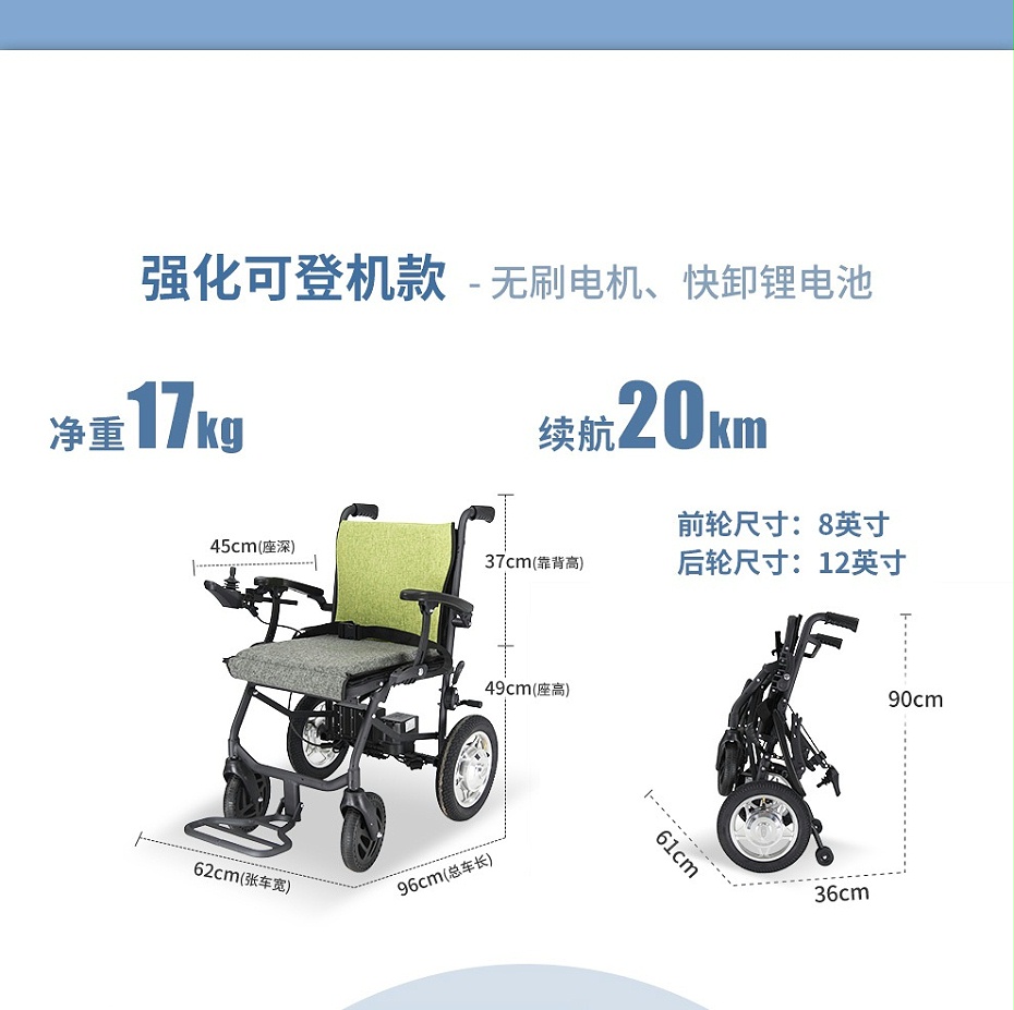 殘疾人輪椅尺寸細節